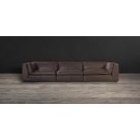 Zenna Small Sectional Sofa - ( Comprises 2 Pieces ) Rango Chocolate Leather The Zenna sectional sofa
