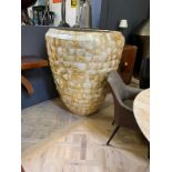 Gladiator Vase Mother Of Pearl Half Polished Gladiator Mother Of Pearl. A Stunning Piece And A