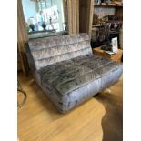 Shabby Sofa - 2 Seater F&D Peat Smudge Velvet High Impact Comfort Seating, Commonly Known As Our