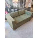 Canvas Cube Sofa This Sofa Features A Minimal Stripped Down Design Concept And Vintage Olive Green