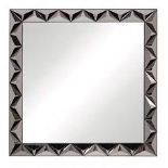 Valiant Square Mirror Blending Art Deco Shapes With Contemporary Style, The Matt Black Frame Has A