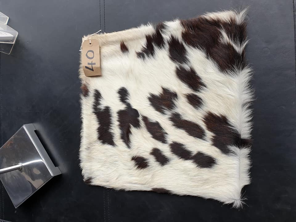 Cushion Cowhide Leather Cushion Cover 100% Natural Hide Handmade Cover (Style PR435 x1) 35cm RRP £