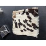 Cushion Cowhide Leather Cushion Cover 100% Natural Hide Handmade Cover (Style PR435 x1) 35cm RRP £