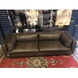 Dwell Leather Sofa 3 Seater Naphina Chocolate Leather The Dwell Sofa Offers Generous Proportions And