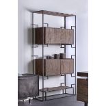 Juana Bookcase Epitomizing industrial chic style, this bookcase is handcrafted from a black powder