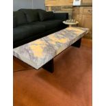 Apollo Coffee Table Moonstone And Matt Black Metal Base The Coffee Table Is Made Of Italian Marble