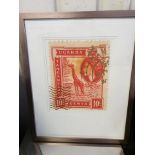 Artwork Framed Graphic Art Print -The Enlarged Print Of An Antique Postage Stamp From Kenya Giclee