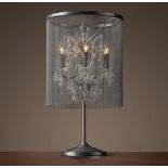 Chainmail Crystal Table Lamp Grey(UK) The Chainmail Crystal chandelier is a modernised