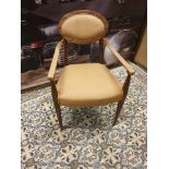 Starbay round back camel leather and walnut dining chair leek design equally at home in industrial-