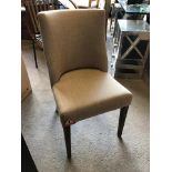 Fulton Dining Chair Beige Linen and Worn Ash 49 x 57 x 87cm RRP £1700