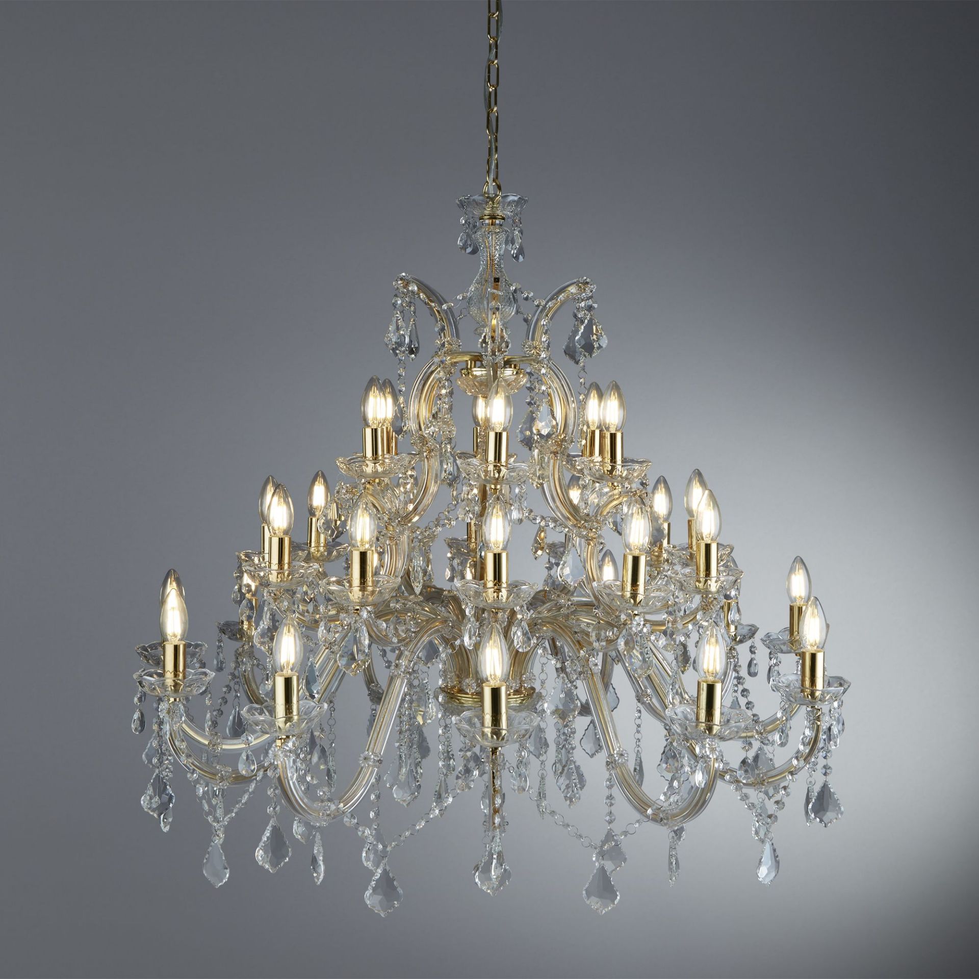 Crystal Chandelier 30 Light The Crystal lighting collection is inspired by the elaborate designs