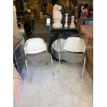 Camino Chair A pair of perforated metal chairs 42 x 80cm RRP £540 Each