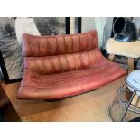 Ivy Sofa Vagabond Leather Inspired By 1950s Flea Market Finds, The Ivy Sofa Features A Curvaceous,