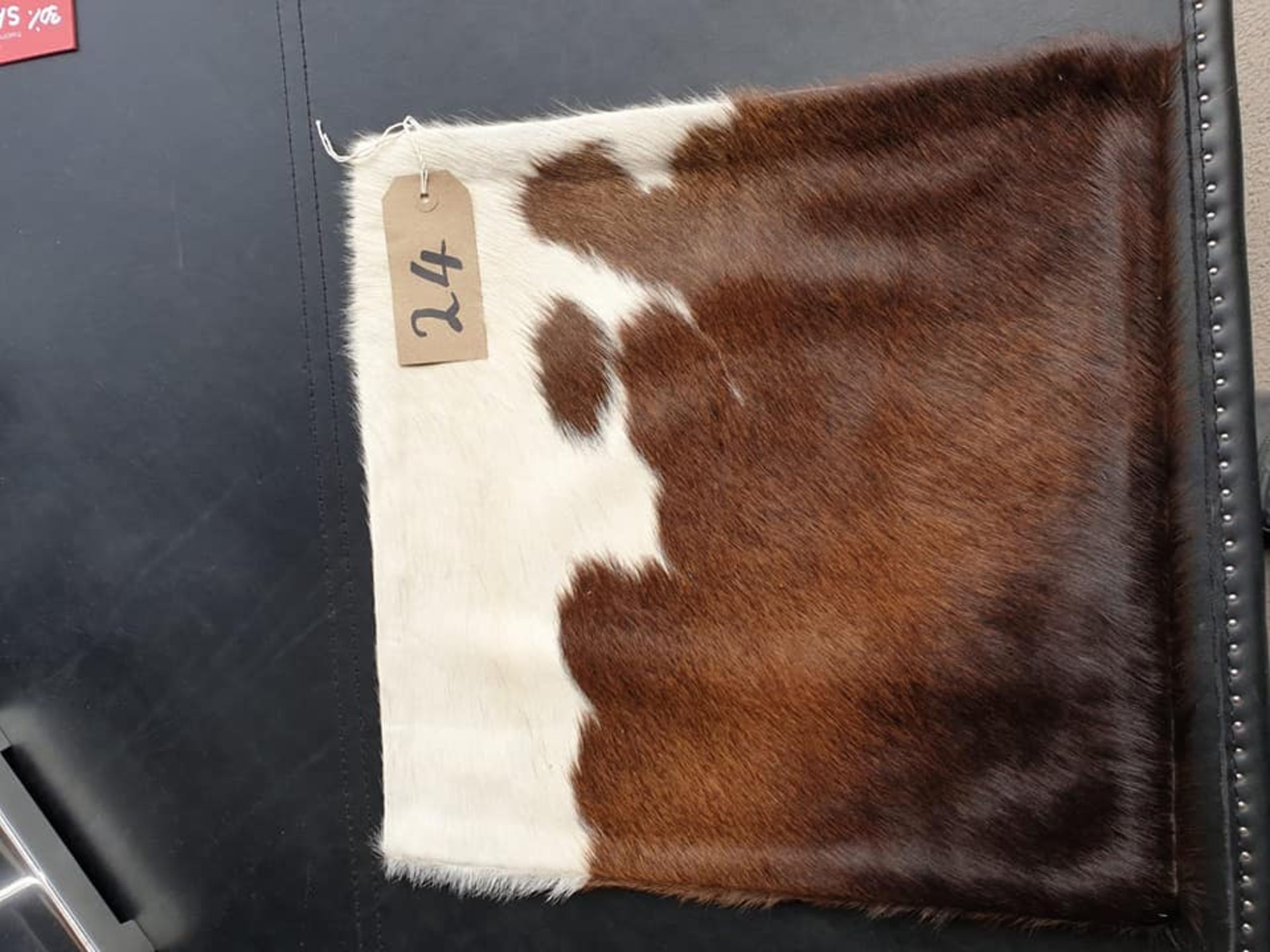 Cushion Cowhide Leather Cushion Cover 100% Natural Hide Handmade Cover (Style PR435 x1) 35cm RRP £