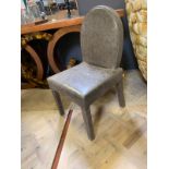 Cravt Oriignal Dining Chair Helsinki Round Grey Lucido Cow Leather Grey Lucido