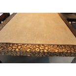 Dining Table Leopard Resin Stingray Forged Iron Powder Coating 300x100x76cm AF Cravt SKU 398403