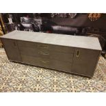 Starbay Shagreen and Acacia Walnut 2 door 3 drawer cabinet functional with boundless character and