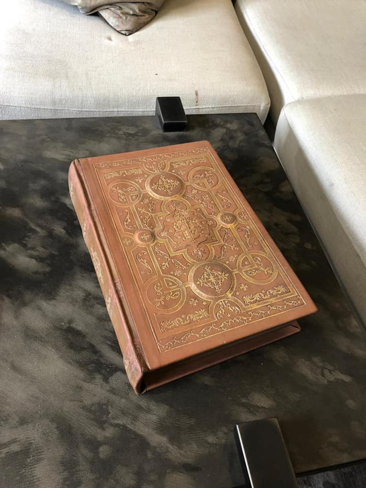 Comments Book Vintage Cigar Leather Bound Inspired by the library of historic Blenheim Palace,