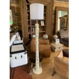 Floor Lamp Chips White Large Bark Metal Chips In Ivory White Powder Coating. Illuminate The Room