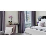 A Pair Of 100% Silk Curtains Interlined Blackout And Thermal With Pencil Top Pleat Spans Each