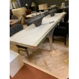 Cravt Oriignal Arc Big Table Antique Silverleaf Light And Polished Eggshell 3 Meters