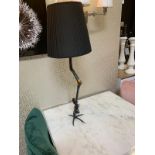 Cravt Oriignal Table Lamp - Coop Light Bented Antique Brass With Highlighted, Chicken Leg, Without