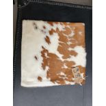 Cushion Cowhide Leather Cushion Cover 100% Natural Hide Handmade Cover (Style PR435 x1) 35cm RRP £