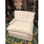 Shelter Two Seater Sofa LHF Arm Loose Cushion In Vintage Linen Bianco 950 x 550 x 950cm