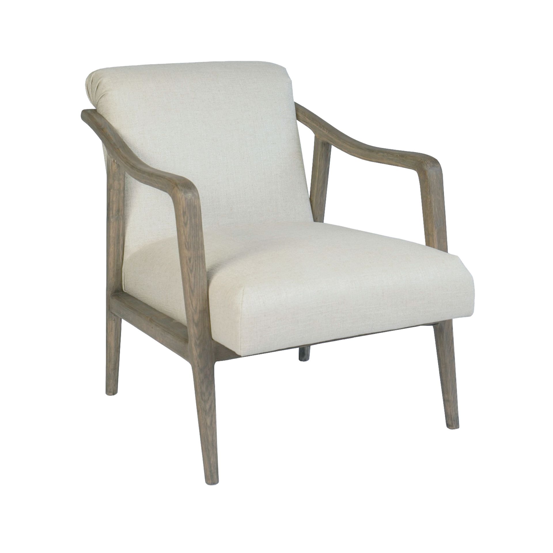 A pair of Alton Natural Ecru Linen Chairs The Alton chair is a classic and sophisticated weathered - Image 5 of 5