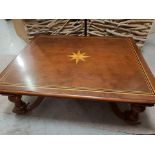 Roland Coffee Table Rosewood With A Satinwood Marquetry Inlay Carton Dimension 138 X 169 X 64cm MSRP