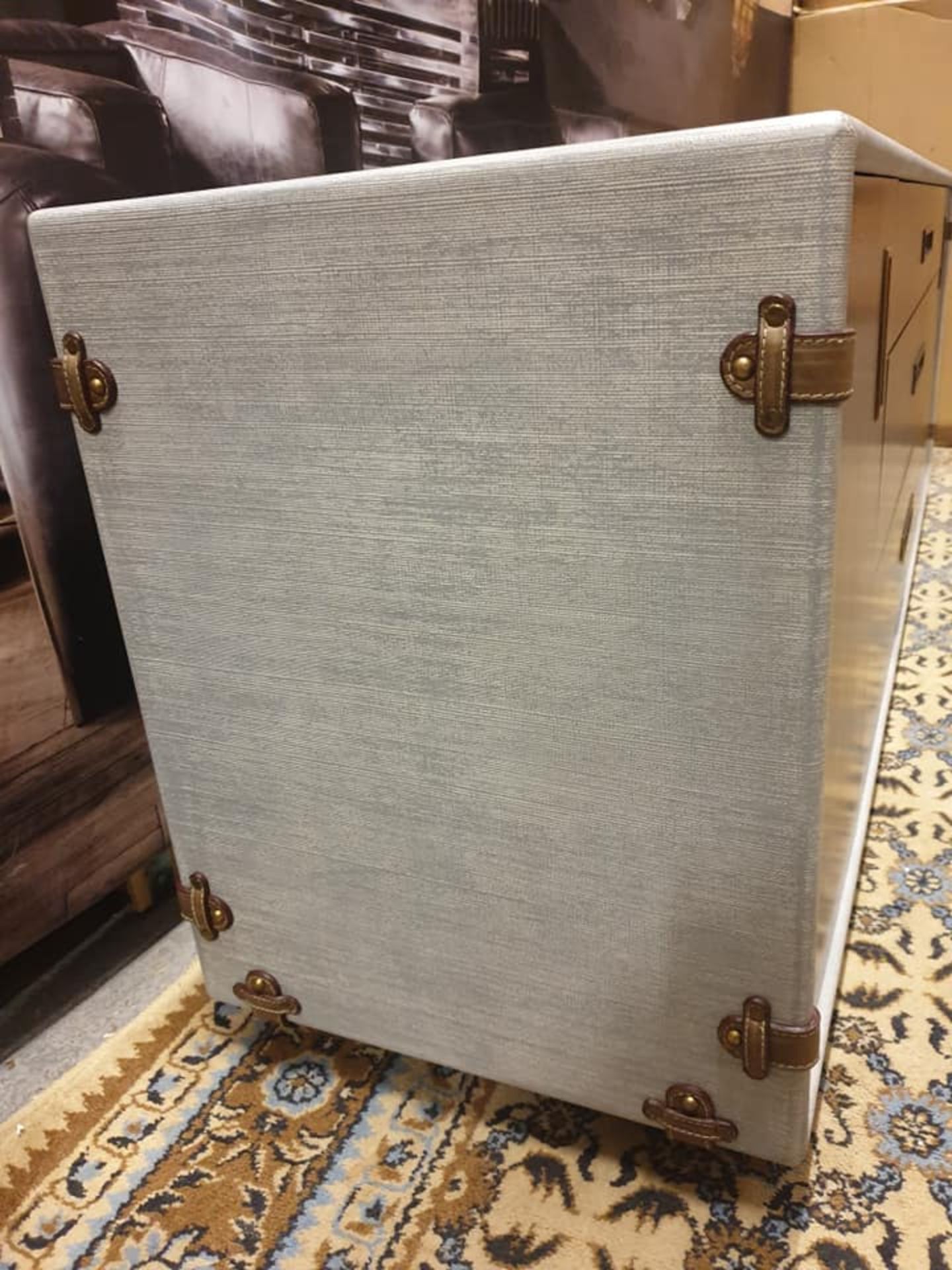 Starbay Shagreen and Acacia Walnut 2 door 3 drawer cabinet functional with boundless character and - Image 8 of 9