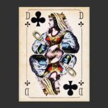 Artline Cards Dame Clubs Unframed Playful And Quirky, The Cards Art Line Is An Enlarged Version Of
