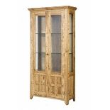 Wentworth Solid Oiled Oak Display Cabinet Crafted Using Hand Selected Solid Oak Wood And Hand