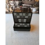 Shellshock Baby Bureau By Boyd A Beautiful Black Lacquered Compact Bureau With A Shell Geometric