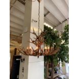 Antler 8 lamp ceiling chandelier