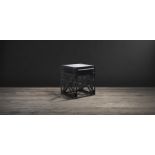 Spectrum Side Table With Drawers Inspired By Industrial Machines, The Spectrum Collection Is