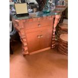 Cravt Oriignal Cabinet Mammoth Desk Copper Plate Brushed Crazycut And Top In Baguio Stone