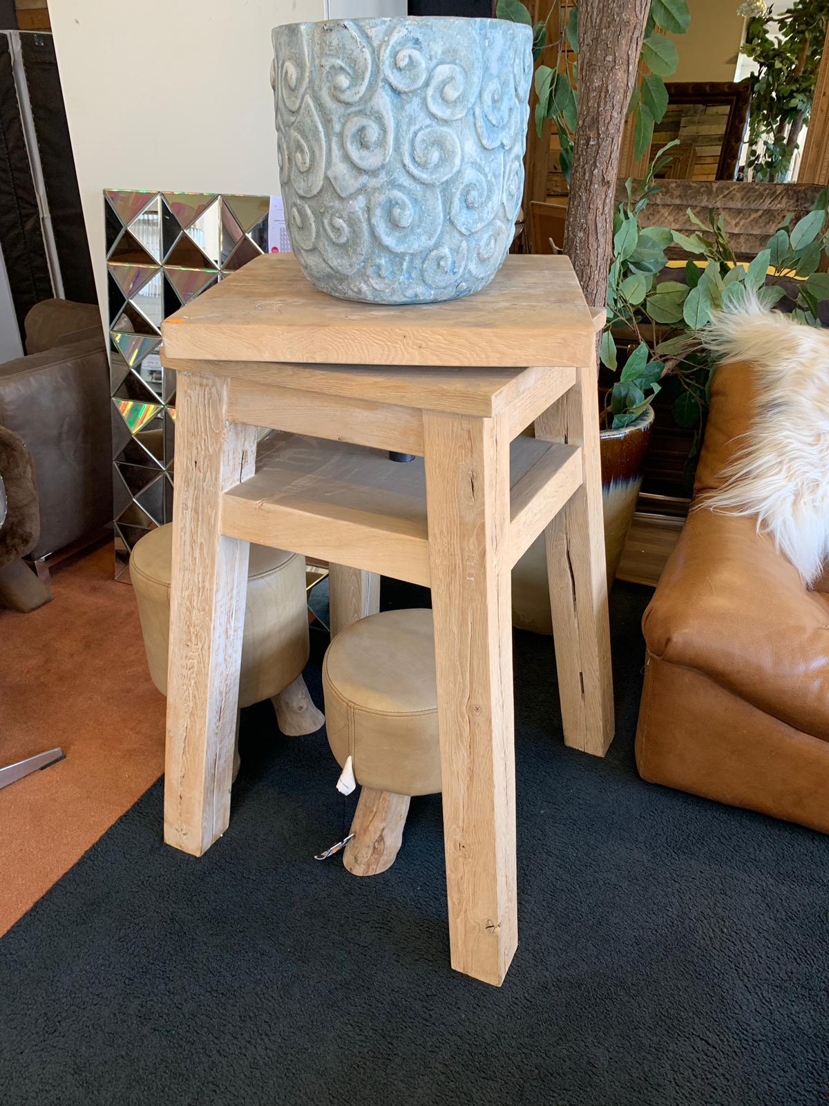 Timothy Oulton adjustable stand. Thick oak wood