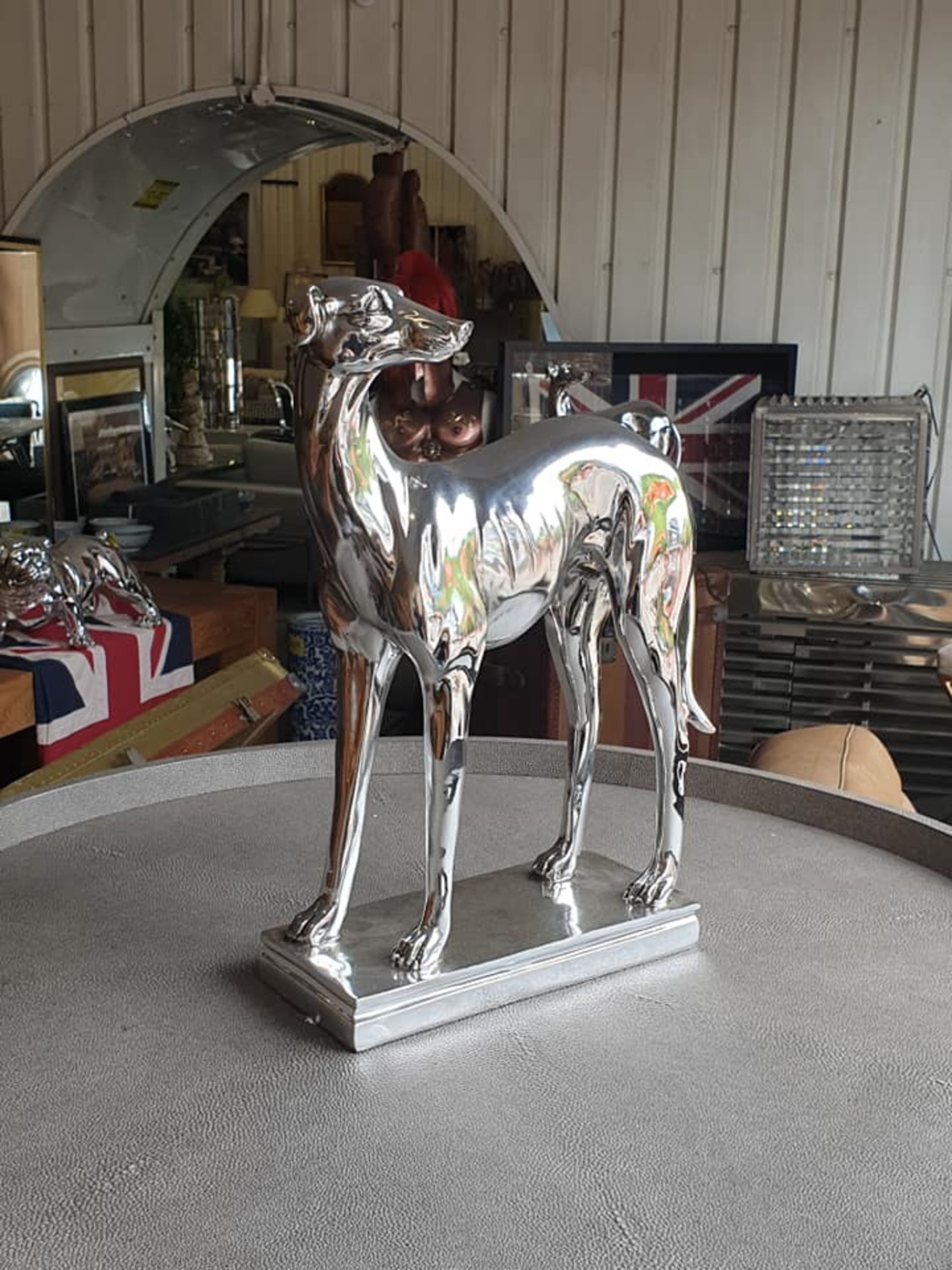 Large Electroplated Greyhound This Unique Aesthetically Pleasing Electroplated Bulldog Is Perfect