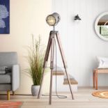 Westgate 142 cm Tripod Floor LampThis 142 Cm Tripod Floor Lamp Has An Antique Wood Tripod Base