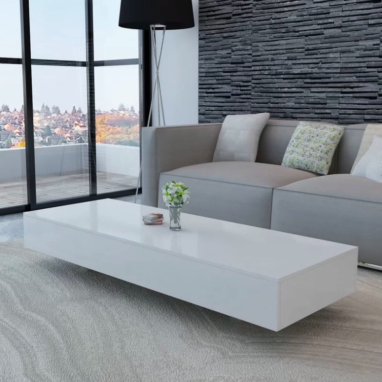 High Gloss Coffee Table This Rectangular Coffee Table In High Gloss White Has A Modern, Elegant Look