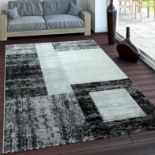 Graphic Grey/Black RugClassic Grey Tones Graphic Pattern Area Rug Be Inspired By The Abstract Shapes