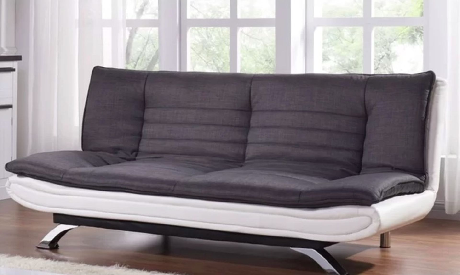 Black And White 3 Seater Clic Clac Sofa Bed 3 Seater Sofa With The Elegant Curved Design Would