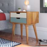 Nordic 2 Drawer Bedside Table This Solid Wood Nordic Style 2 Drawer Bedside Table Is A Fabulous