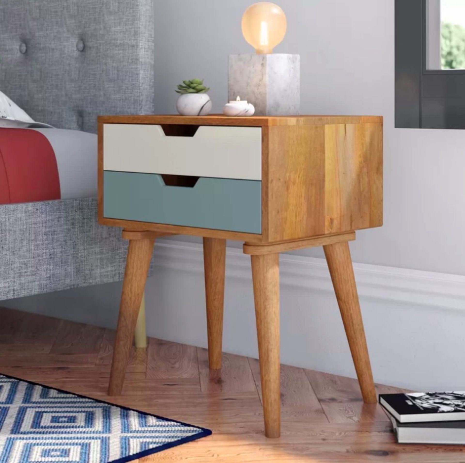 Nordic 2 Drawer Bedside Table This Solid Wood Nordic Style 2 Drawer Bedside Table Is A Fabulous