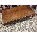 Starbay Acacia Walnut And Brass Inlay Rectangular Coffee Table Designed With Beautiful Clean Lines