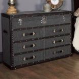 Trunk 6 Drawer Chest of Drawers Adding A Subtle Industrial Finish To Any Room, This Trunk Style