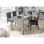 Extendable Dining Table Extendable Light Grey Rectangular Dining Table Seat 8 Persons Fully Extended