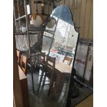 Renee Fresstanding Tall Mirror - This Dome Topped Mirror Plate Has A Slight Antiqued Finish Whilst