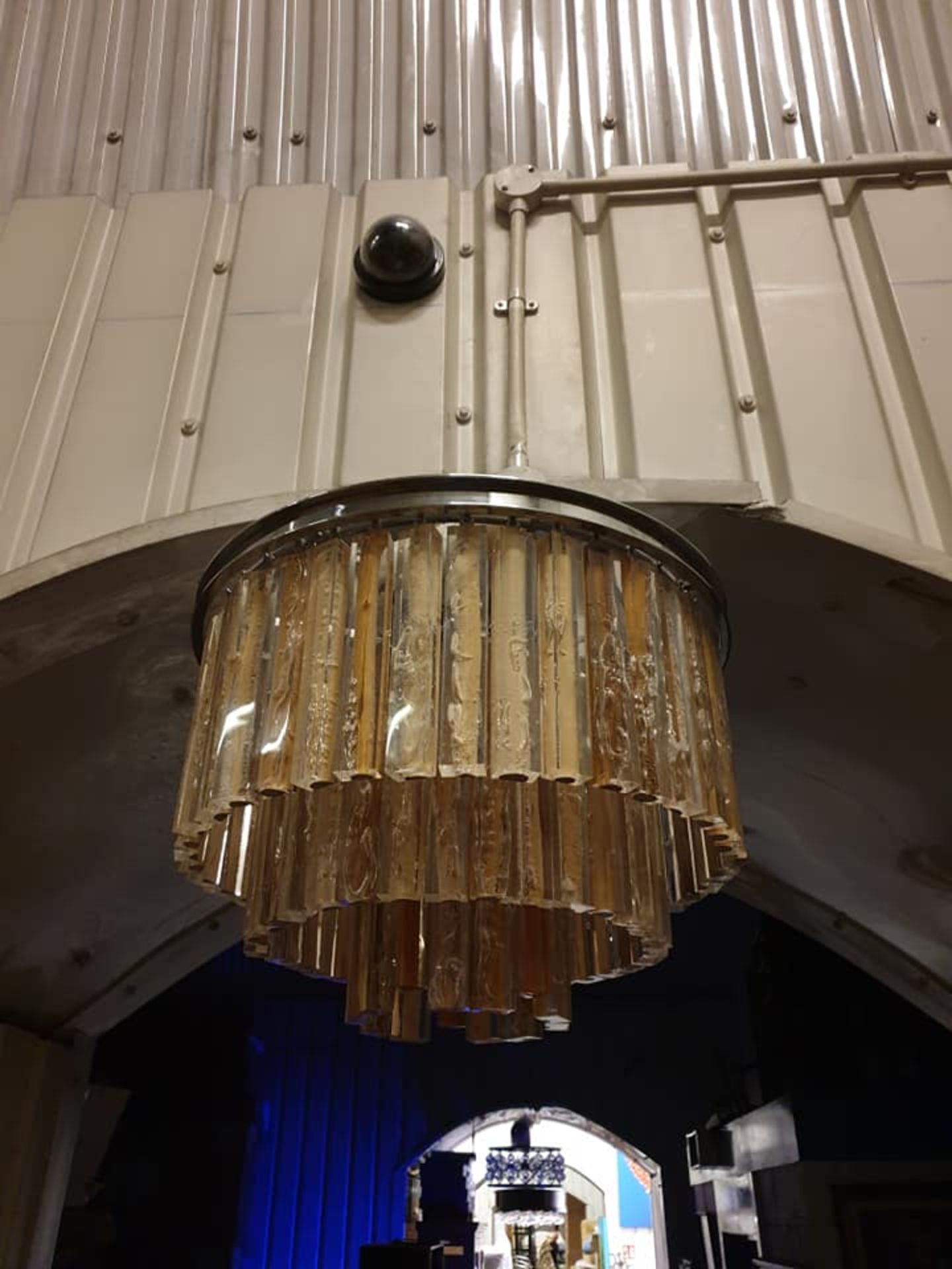 Odeon Acrylic 3 Tier Fringe Pendant A Classic Design Using Ancient Materials. The Odeon Acrylic